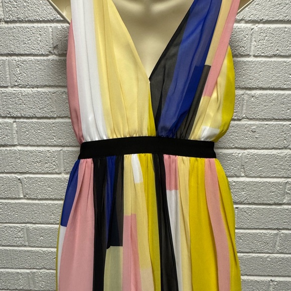 BNWT Sandro Pink and Yellow Sleeveless Sundress for Weddings Size 4 Size 1 - Picture 10 of 16